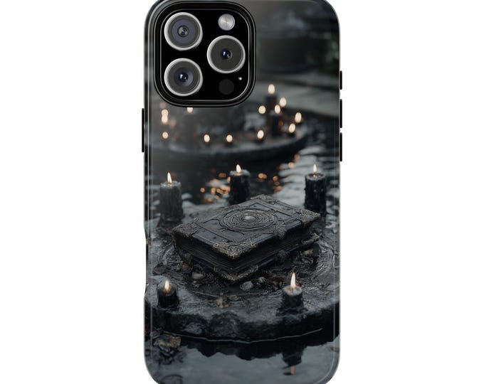 Black Candle Ritual Black Book Phone Case: iPhone, Galaxy, Pixel - Lifetime Warranty