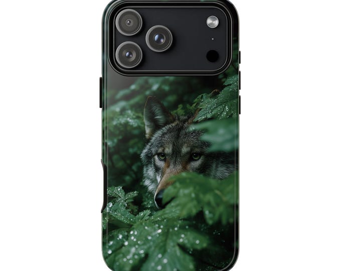 Wolf Lush Green Forest Phone Case: iPhone, Galaxy, Pixel - Lifetime Warranty