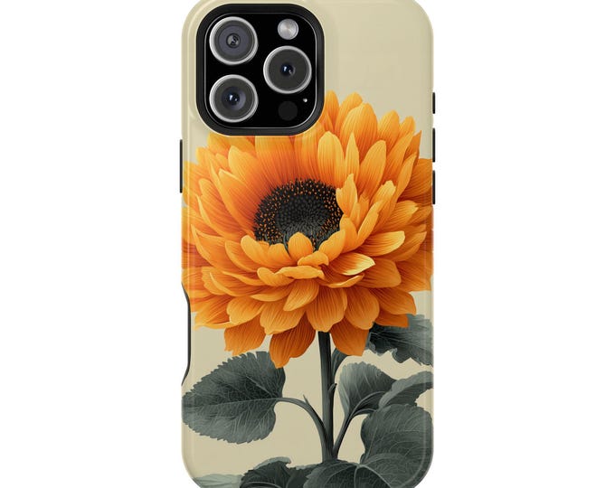 Botanical Sunflower Minimalist Flower Phone Case for iPhone | Samsung Galaxy | Google Pixel