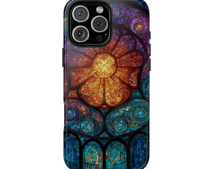 Kaleidoscopic Radiant Glass Symmetry Phone Case: iPhone, Galaxy, Pixel - Lifetime Warranty