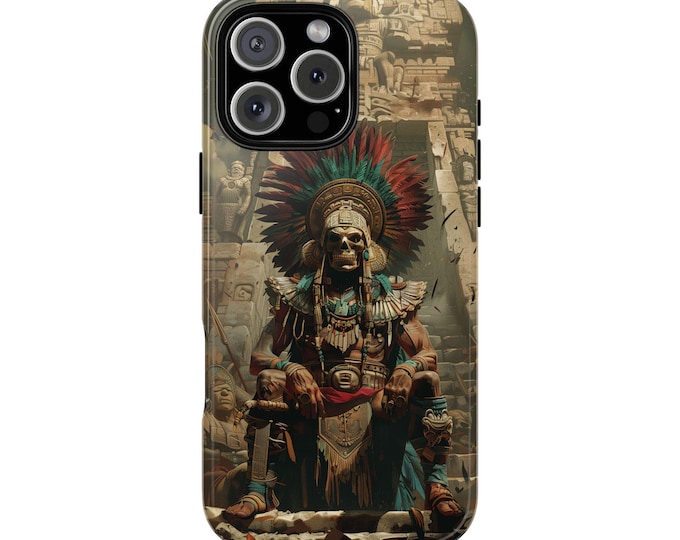 Aztec Skull  Warrior Ancient Skeletal Armor Phone Case: iPhone, Galaxy, Pixel - Lifetime Warranty