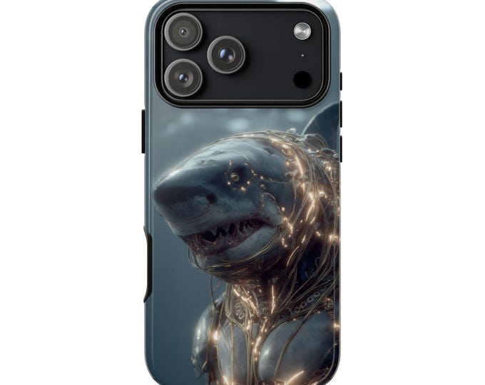 Shark Exoskeleton Hybrid Phone Case: iPhone, Galaxy, Pixel - Lifetime Warranty
