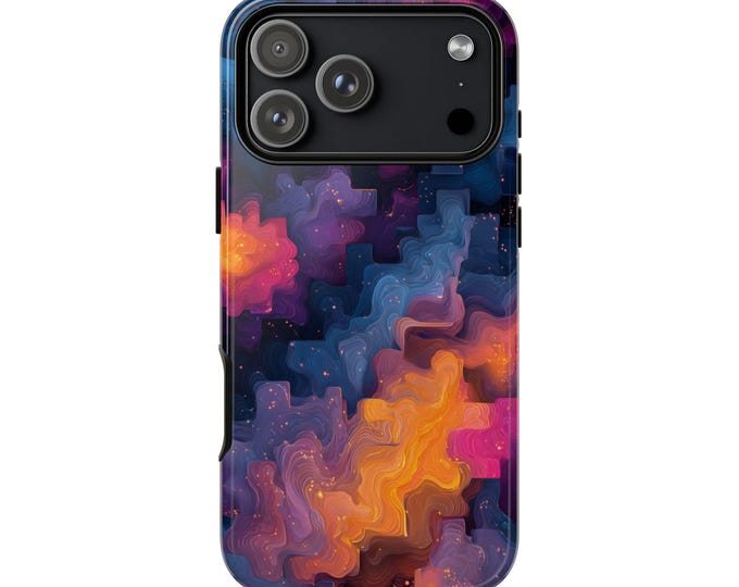 Neon Layers Colorful Vivid Pattern Phone Case: iPhone, Galaxy, Pixel - Lifetime Warranty