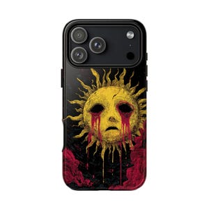 Phone Ink - Mourning Sun Bleeding Tears Dark Red Case: iPhone | Galaxy | Pixel - Lifetime Warranty