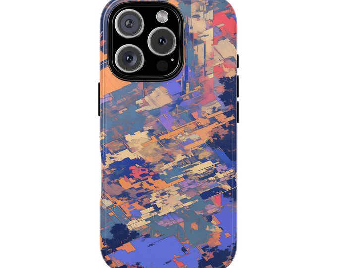 Autumnal Glitch Digital Effect Phone Case: iPhone, Galaxy, Pixel - Lifetime Warranty