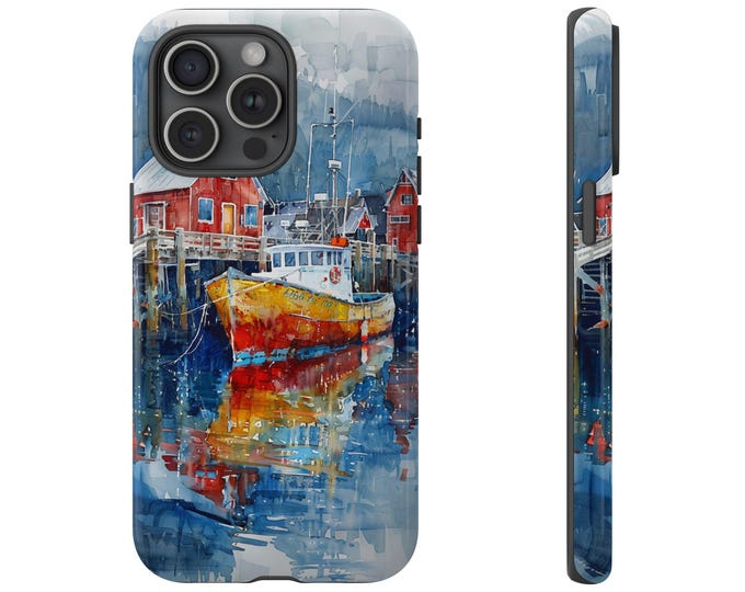 Fishing Boat Fisherman Wharf Phone Case: iPhone, Galaxy, Pixel - Lifetime Warranty