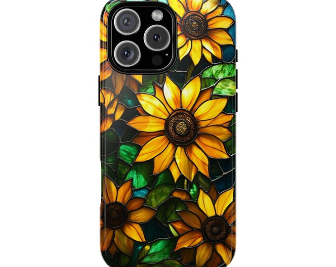Stained Glass Sunflowers Floral Yellow Phone Case for iPhone | Samsung Galaxy | Google Pixel
