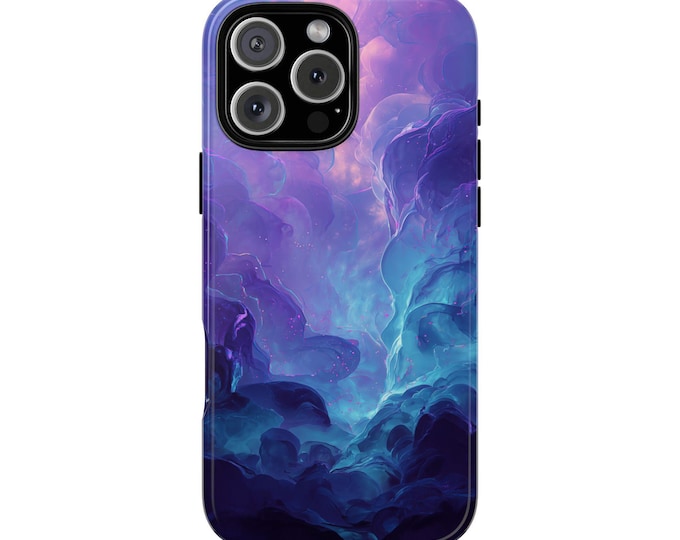 Purple Teal Pastel Water Paint Phone Case: iPhone, Galaxy, Pixel - Lifetime Warranty