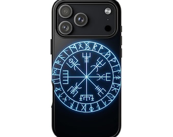 Blue Viking Norse Rune Sigil Phone Case • Original Artwork • Heavy Duty Protection • Tech Gift • Lifetime Warranty