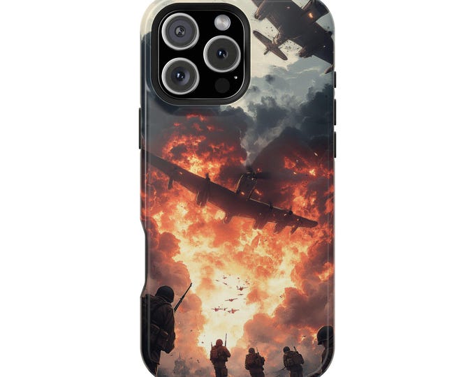 World War 2 Plane Battle Soldiers Phone Case: iPhone, Galaxy, Pixel - Lifetime Warranty