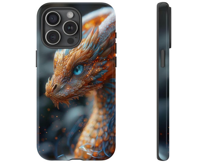 Crystal Ice Dragon Blue Eyes Phone Case: iPhone, Galaxy, Pixel - Lifetime Warranty