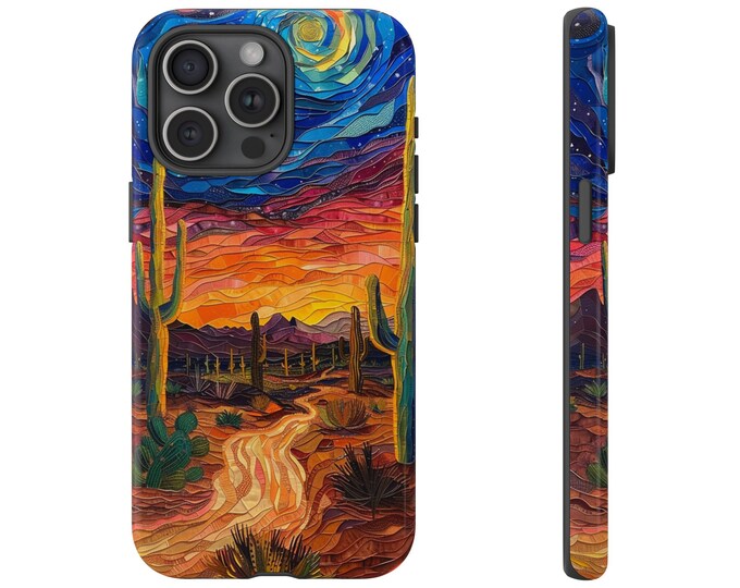 Desert Night Van Gogh Style Phone Case: iPhone, Galaxy, Pixel - Lifetime Warranty