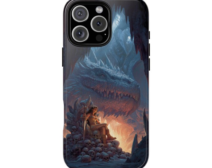 Dragon Master Queen Skull Throne Girl Phone Case: iPhone, Galaxy, Pixel - Lifetime Warranty
