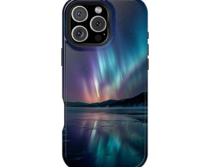 Aurora Borealis Lights Frozen Lake Phone Case: iPhone, Galaxy, Pixel - Lifetime Warranty