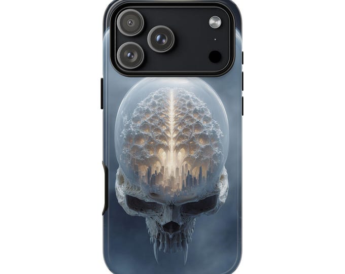 Dreamscape City Gothic Skull Phone Case: iPhone, Galaxy, Pixel - Lifetime Warranty