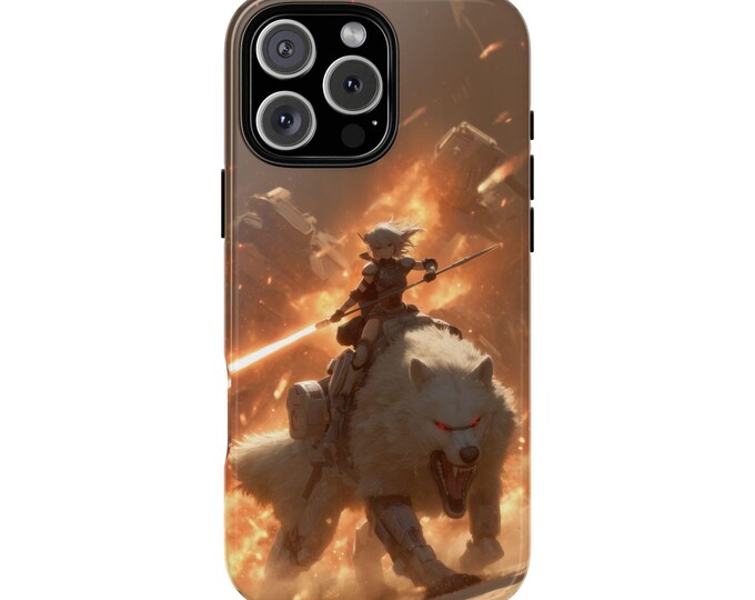 Warrior Girl Armored Wolf Anime Phone Case: iPhone, Galaxy, Pixel - Lifetime Warranty