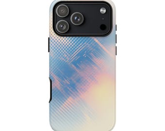 Phone Ink - Gradient Blue Peach Translucent White Case: iPhone | Galaxy | Pixel - Lifetime Warranty