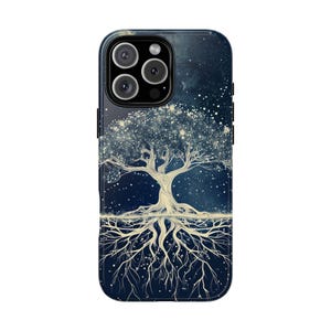 Botanical Celestial Glowing Tree of Life Phone Case: iPhone, Galaxy, Pixel - MagSafe Compatible