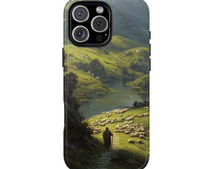 Shepherd Green Hill Valley Herding Sheep Phone Case for iPhone, Galaxy, Pixel – Lifetime Warranty