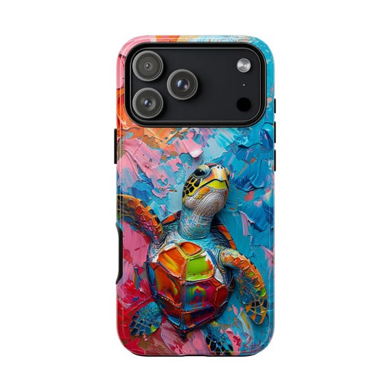 Sea Turtle Tropical Hawaii Liquid Paint Phone Case: Iphone