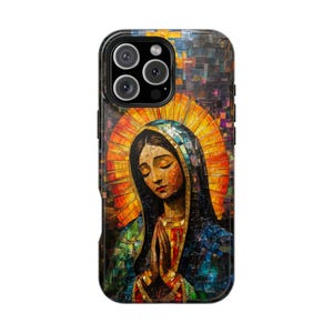 Our Lady of Guadalupe Virgin Mary Glass Mosaic - Impact Phone Case for iPhone Magsafe Compatible | Galaxy | Pixel