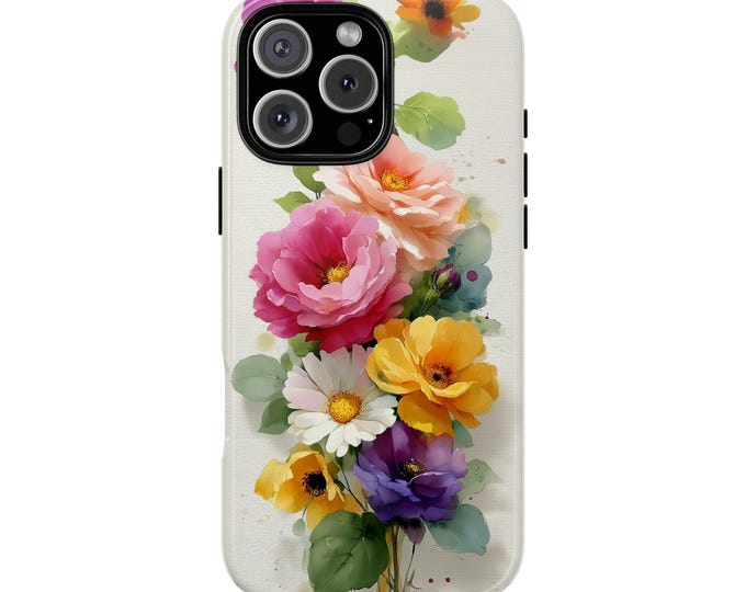 Lively Floral Bouquet Painting Color Flowers Phone Case for iPhone | Samsung Galaxy | Google Pixel