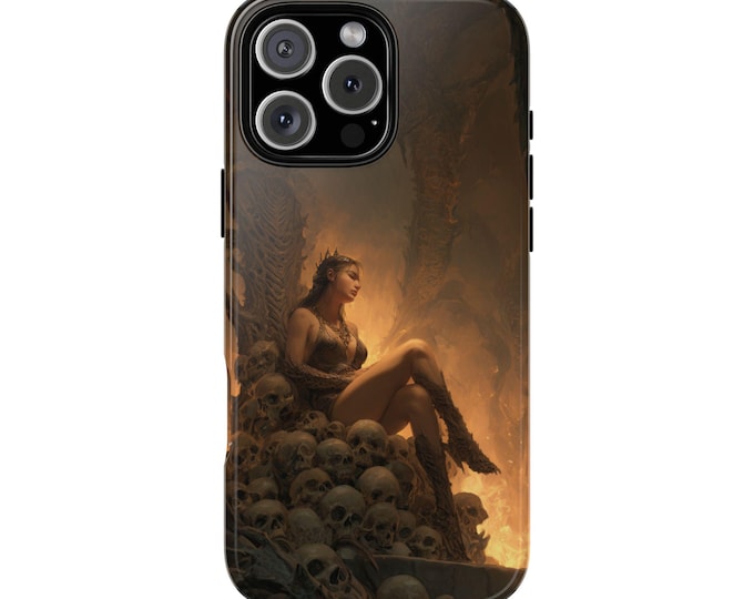 Queen of the Skulls Bone Throne Phone Case: iPhone, Galaxy, Pixel - Lifetime Warranty