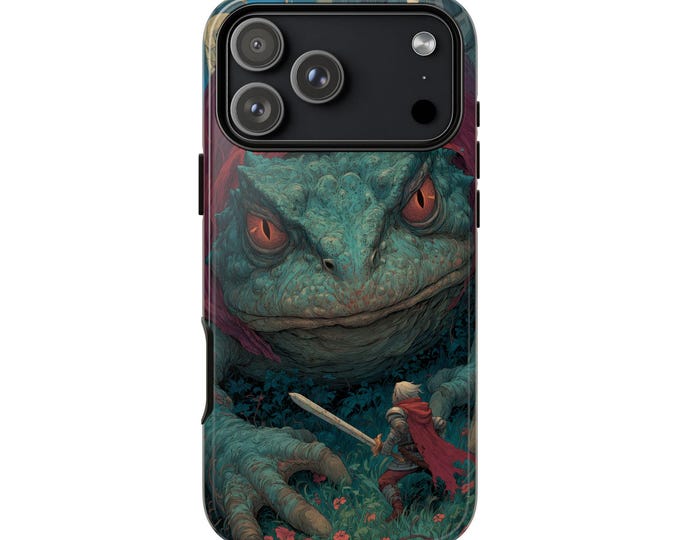 Epic Frog Knight Battle Phone Case: iPhone, Galaxy, Pixel - Lifetime Warranty