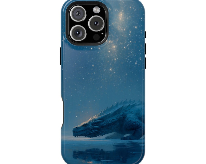 Blue Frost Dragon Frozen Lake Night Phone Case: iPhone, Galaxy, Pixel - Lifetime Warranty