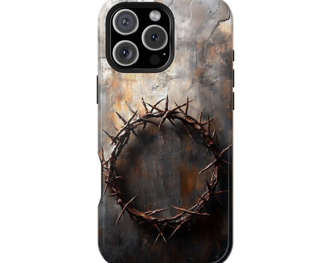 Crown of Thorns Illustration Phone Case: iPhone, Galaxy, Pixel - Lifetime Warranty