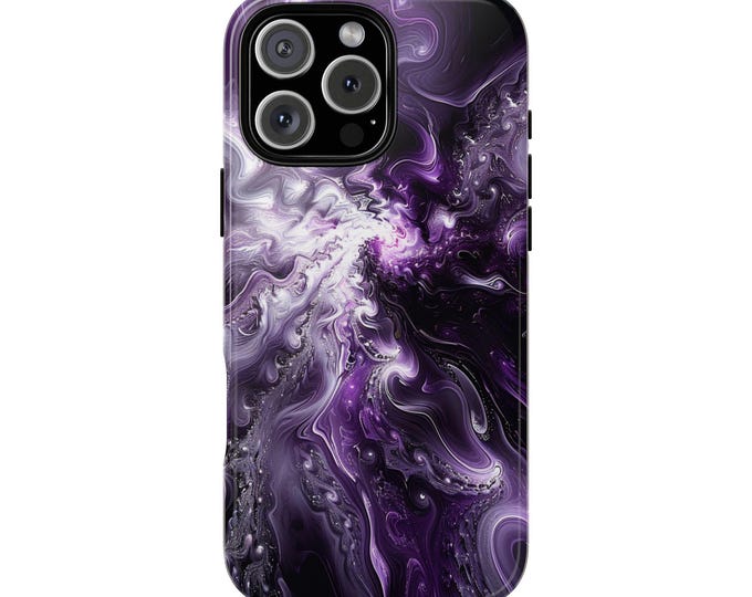 Purple Violet Hydro Dipped Vortex Phone Case: iPhone, Galaxy, Pixel - Lifetime Warranty