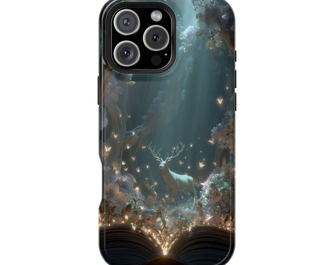 Nature Book Fantasy Deer Whimsical Forest Phone Case: iPhone, Galaxy, Pixel - Lifetime Warranty
