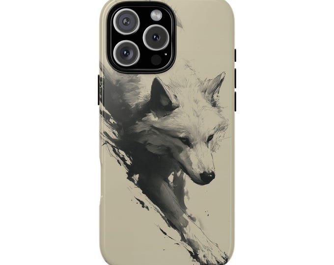 Wolf Hunt Dark Sketch Phone Case: iPhone, Galaxy, Pixel - Lifetime Warranty