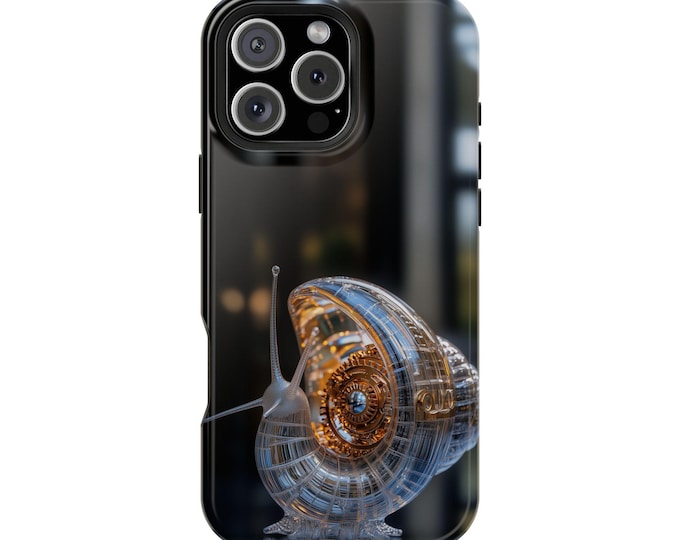 Mechanical Clear Glass Snail Shell Phone Case: iPhone, Galaxy, Pixel - Lifetime Warranty