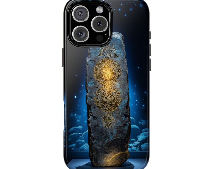 Celestial Rune Stone Viking Runic Rock Phone Case: iPhone, Galaxy, Pixel - Lifetime Warranty