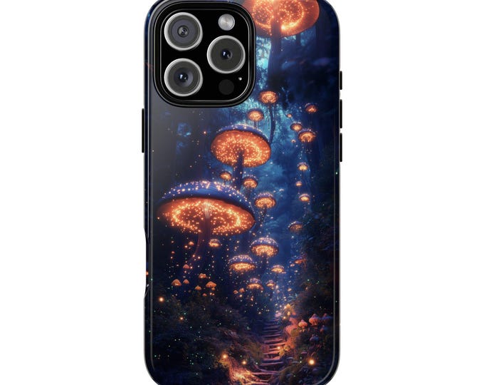 Glowing Mushroom Bioluminescent Forest Shroom Phone Case: iPhone, Galaxy, Pixel - Lifetime Warranty