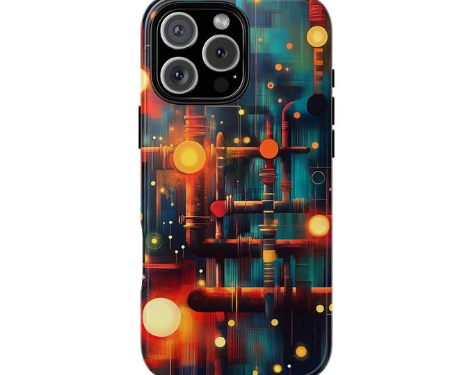 Industrail Light Pipes Fractal Artwork Phone Case: iPhone, Galaxy, Pixel - Lifetime Warranty
