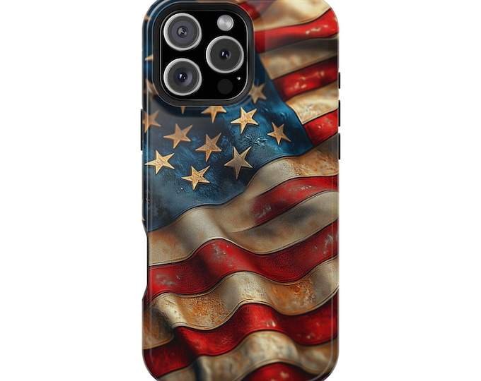 Vintage USA American Flag Rustic America Phone Case: iPhone, Galaxy, Pixel - Lifetime Warranty