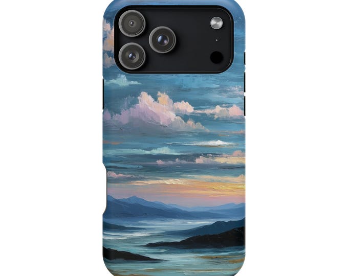 Ocean Hills Soft Beach Teal Artwork Phone Case: iPhone, Galaxy, Pixel - Lifetime Warranty
