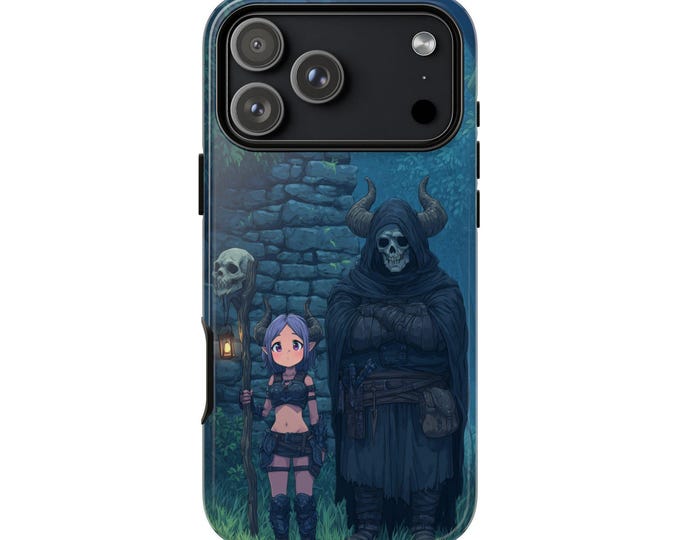Anime Demon Girl Skeleton Guardian Phone Case: iPhone, Galaxy, Pixel - Lifetime Warranty
