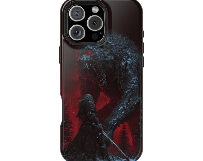 Souls Warrior Black Demon Werewolf Phone Case: iPhone, Galaxy, Pixel - Lifetime Warranty