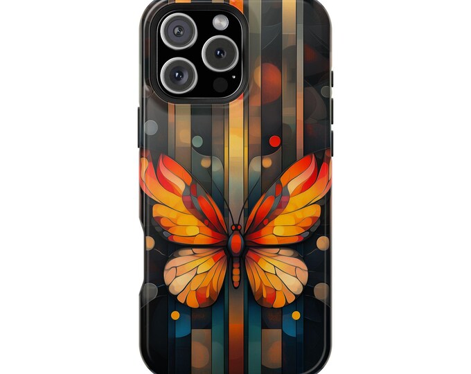 Vivid Abstract Monarch Butterfly Artwork Phone Case: iPhone, Galaxy, Pixel - Lifetime Warranty