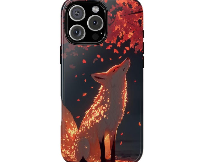 Kitsune Red Fox Shimmering Tail Phone Case: iPhone, Galaxy, Pixel - Lifetime Warranty