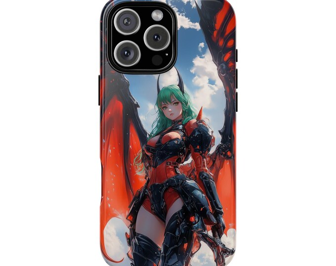 Void Demoness Winged Warrior Anime Girl Phone Case: iPhone, Galaxy, Pixel - Lifetime Warranty