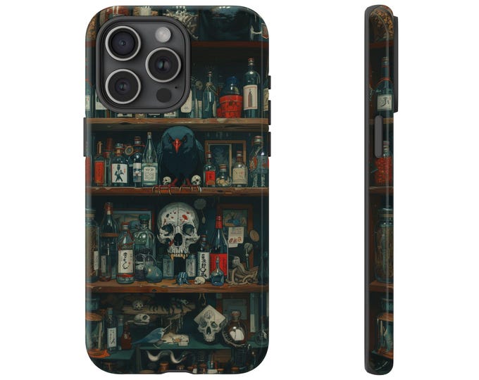 Potion Elixir Bottle Shelf Concoctions Phone Case: iPhone, Galaxy, Pixel - Lifetime Warranty