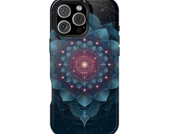 Geometry Abstract Lights Infused Mandala Phone Case: iPhone, Galaxy, Pixel - Lifetime Warranty