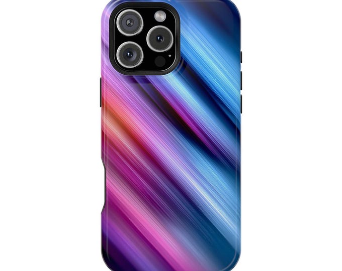 Prismatic Burst Pink Blue Phone Case: iPhone, Galaxy, Pixel - Lifetime Warranty