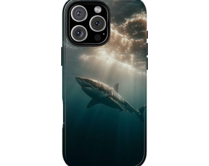 Shark Ocean Depths Silent Predator Phone Case: iPhone, Galaxy, Pixel - Lifetime Warranty