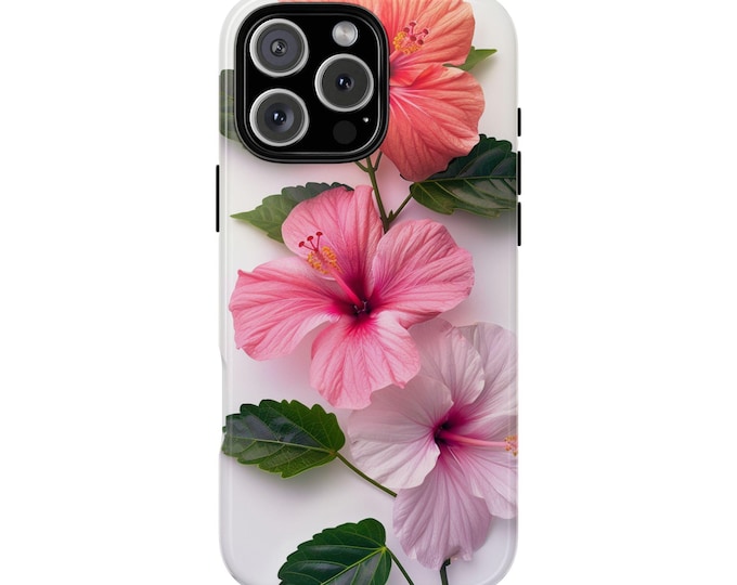 Pink Hibiscus Flower Hawaii Floral Phone Case: iPhone, Galaxy, Pixel - Lifetime Warranty