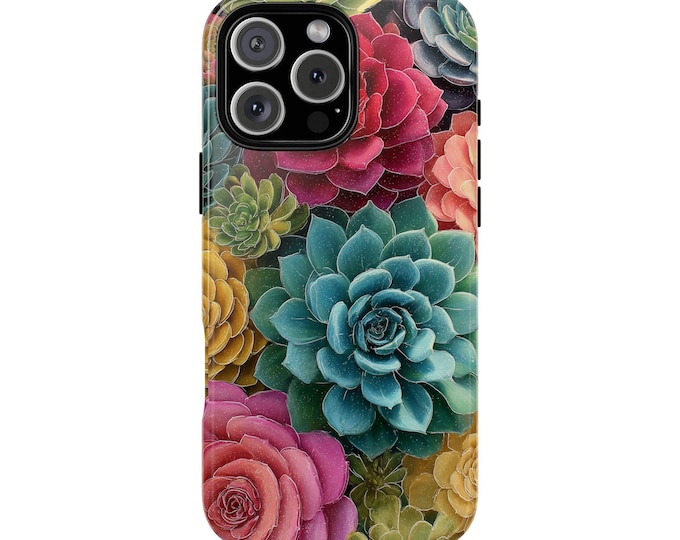 Vibrant Succulents Botanical Plants Phone Case: iPhone, Galaxy, Pixel - Lifetime Warranty